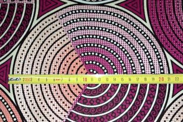 Preview: PINK SILVER CIRCLES Osikani Stoff